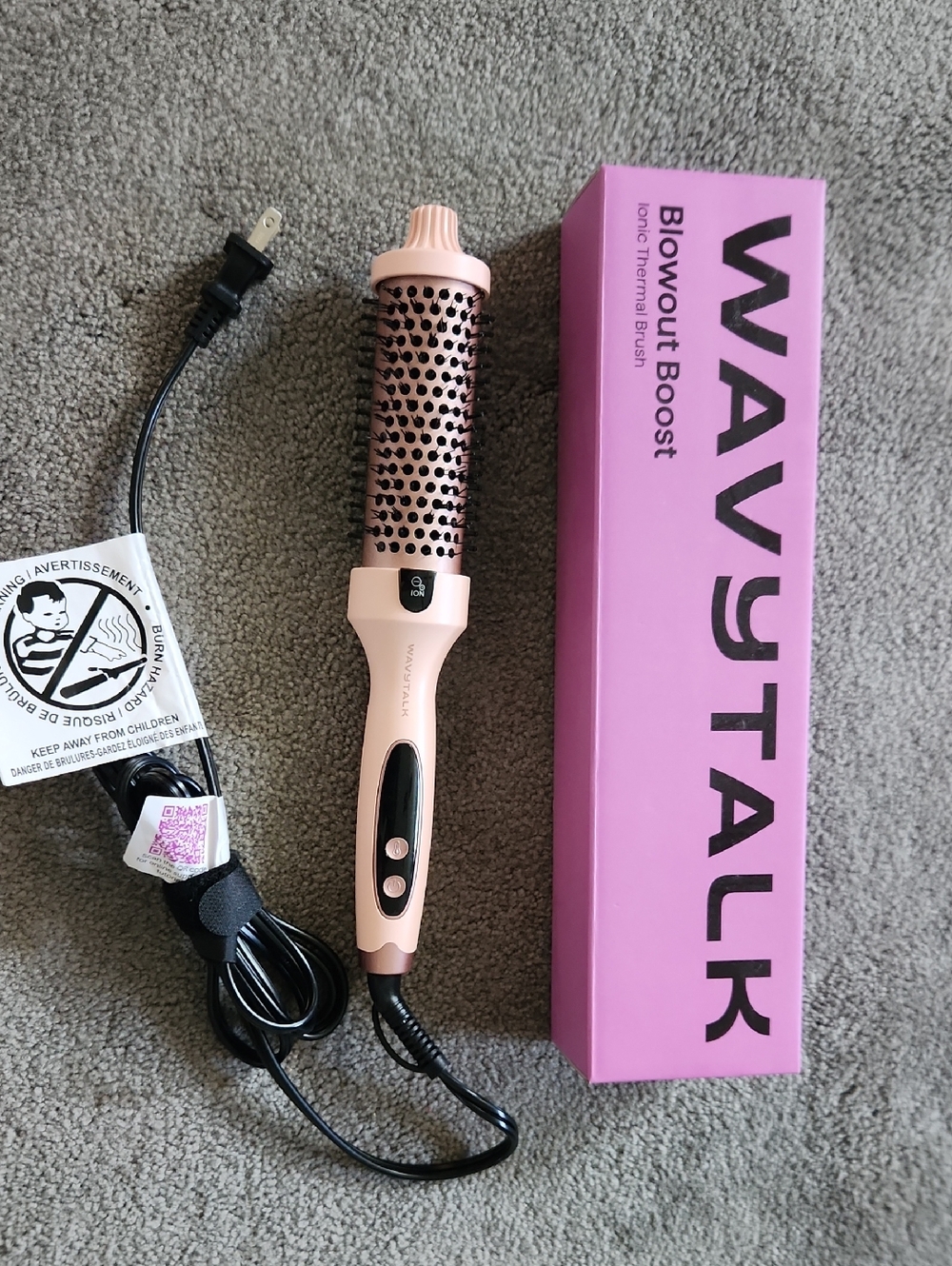 Wavytalk Pink Ionic Thermal Round Brush - Smooth & Volumize